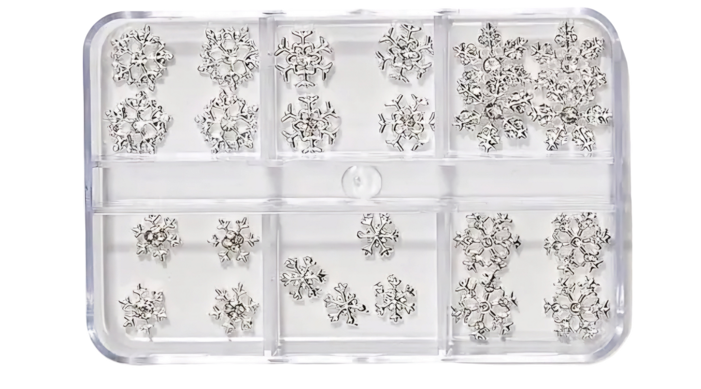 Silver snow flakes