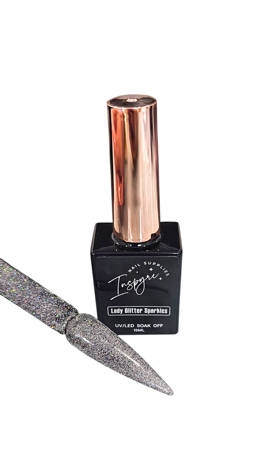 Lady glitter sparkles top coat